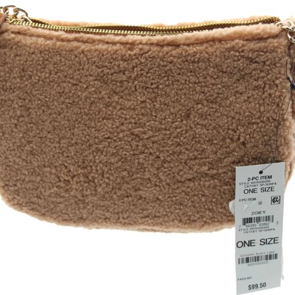 NWT INC Fleece Crossbody oak/camel - Picture 2 of 10